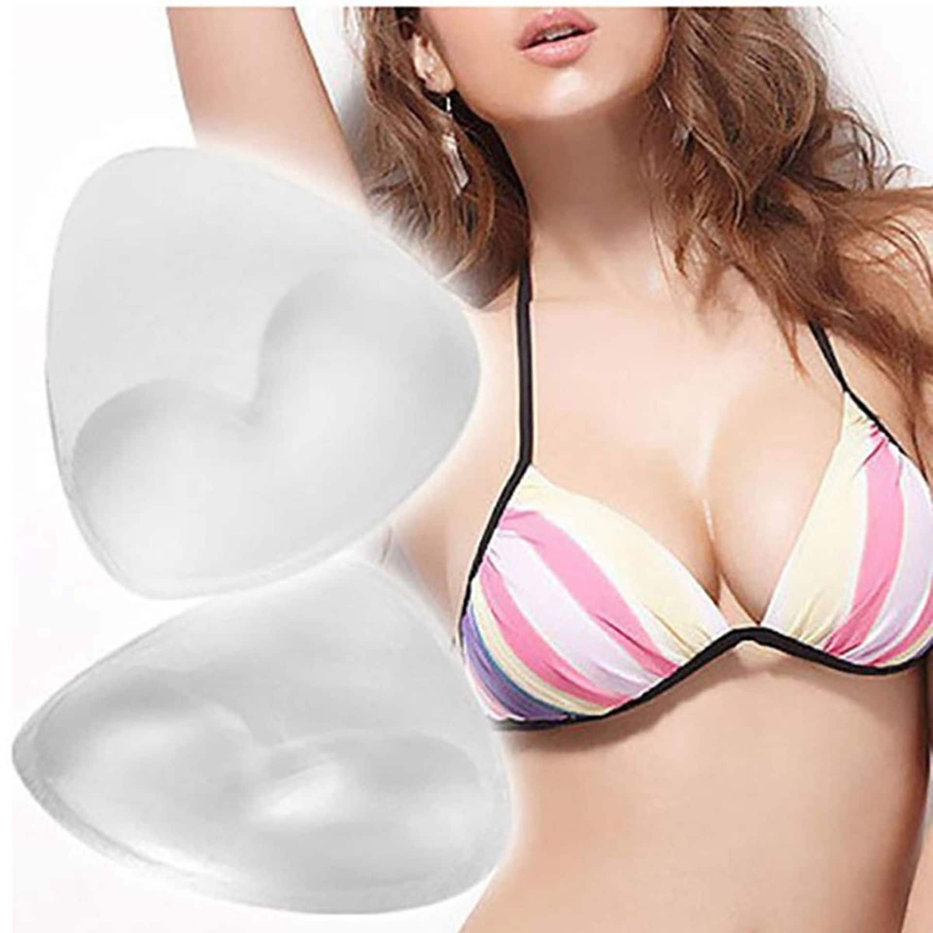Silicone Bra Inserts, Clear V-shaped Breast Enhancers Waterproof Bra Push  Up Pads For Bikini Swimsuit