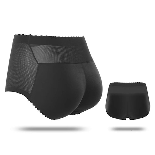 Shop NAOR Naor Women Booty Enhancer Hipster Panty with Foam Butt Pads,  Large, Black