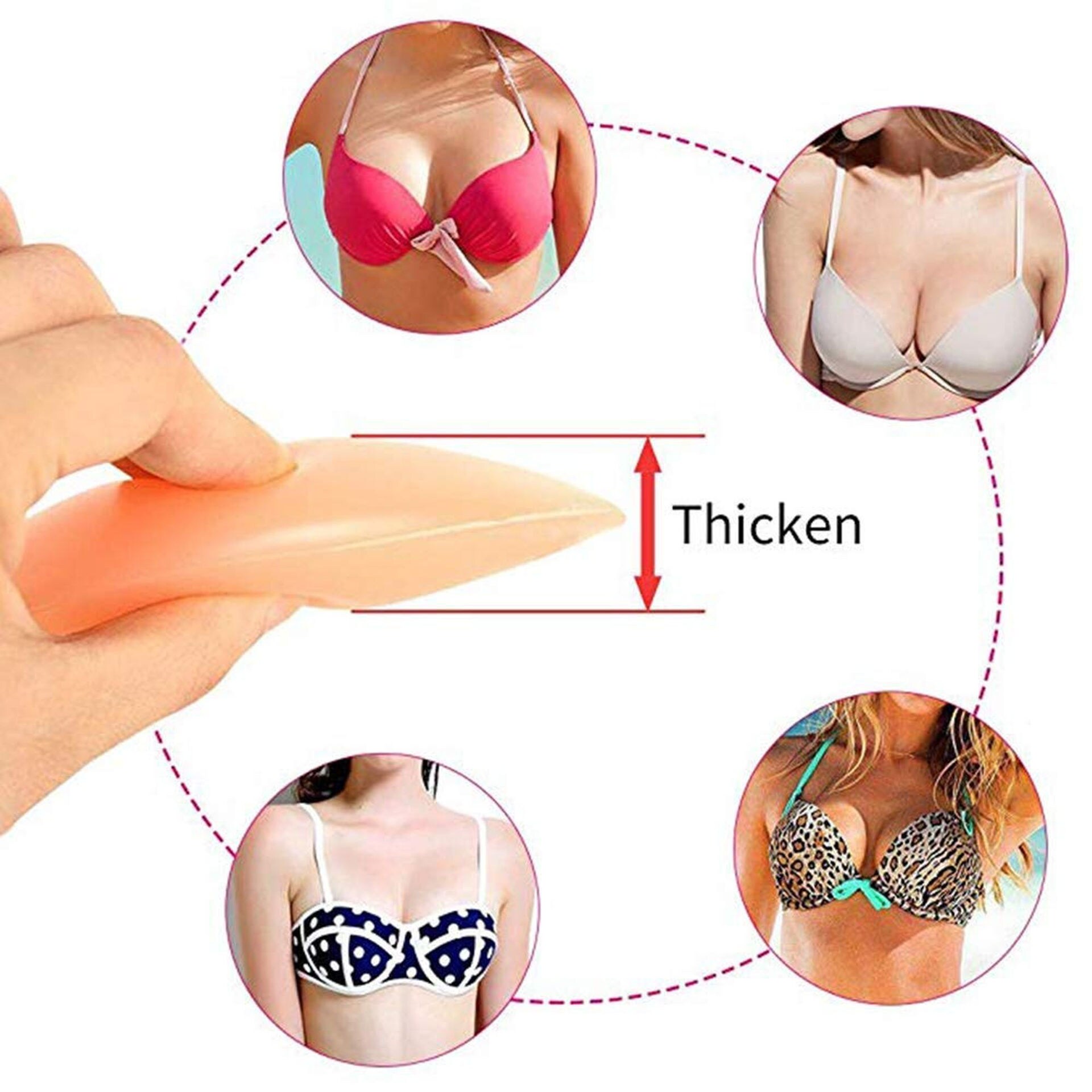 1 Pair Women Fashion Soft Silicone Gel Bra Breast Enhancer Push Up Inserts  Pads - AliExpress