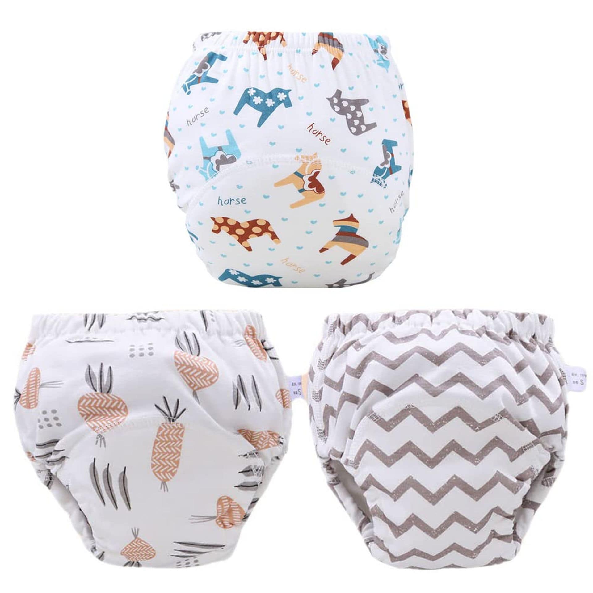 3pcs/lot Reusable Potty Training Panties Set Baby Kids Washable