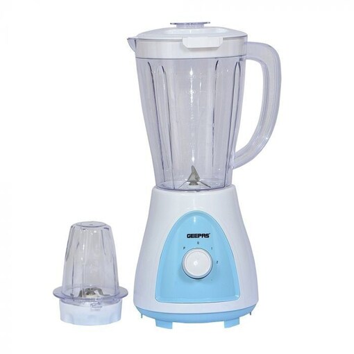 Geepas 2 in 1 Plastic Jar Blender with StainlessSteel Blade 400W - 1.5L