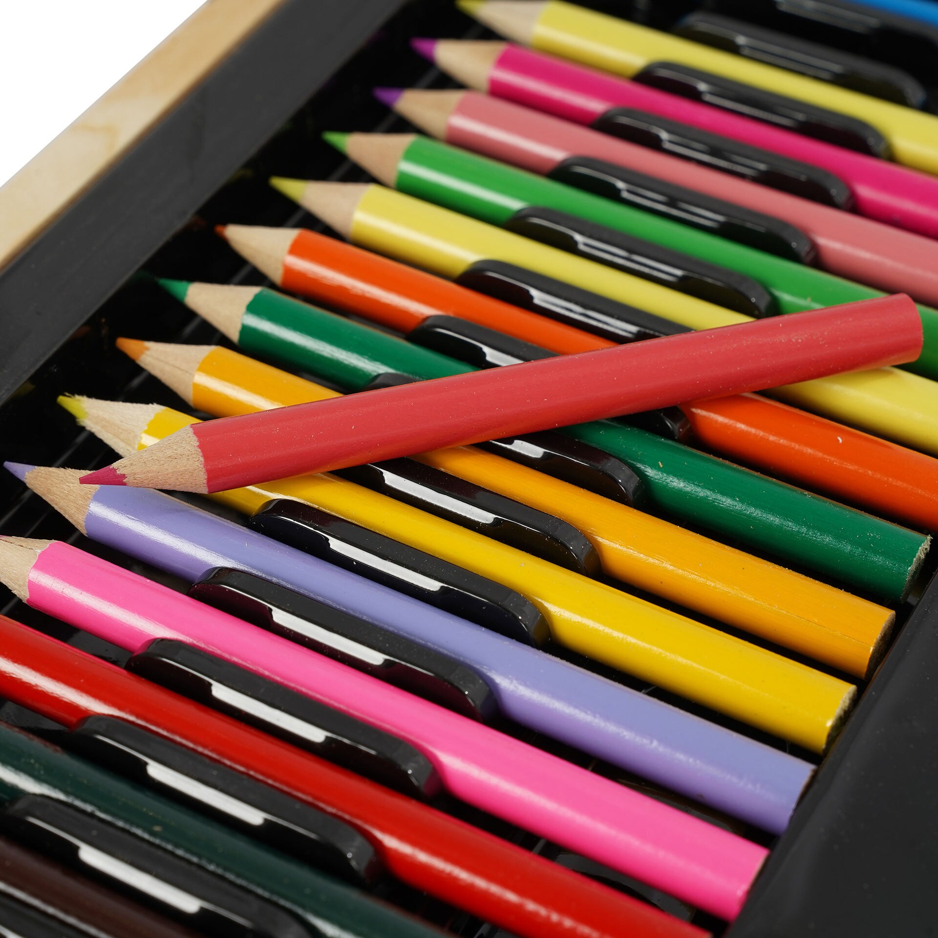 Shop GENERIC Wooden Carry Case 64 Colours Oil Pastels & Crayons