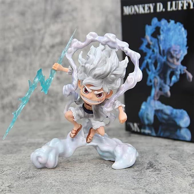 One Piece Luffy Gear 5 Anime Figure Sun God Nika 17cm Pvc Action Figurine  Statue Collectible Model Doll Toys For Children Gift X