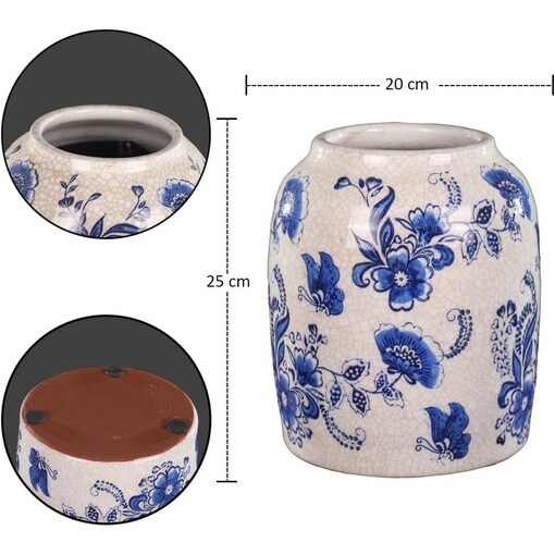 Shop YATAI Yatai Ceramic Vases with Blue Color Print Flower for Decorations