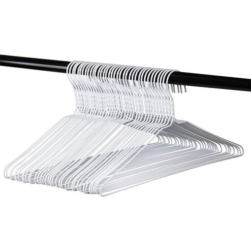 Shop HOMENEEDS Homeneeds Metal Wire Clothes Hangers, 18inch, Pack of 100,  White