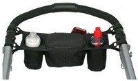 Picture of Generic Baby Stroller Pram Hanging Bag/Bottle Cup Holder - Black