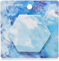 Picture of Tasheng Eric Hexagon Shaped Small Sticky Notes, Blue & White