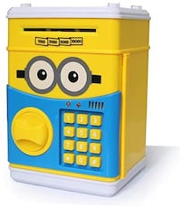 Picture of Minion Cartoon Design Piggy Bank Mini Atm Money Safe Box 