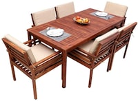 Picture of Yatai Acacia Wood Garden Dining Set with Cushions, 6Pcs
