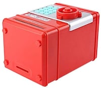 Picture of Kids Mini Electronic Money Bank Coin Cash Saving Box,Red