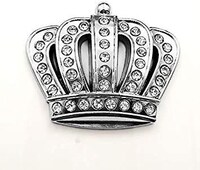 Picture of Emblem Crown with Crystal Metal Stickers - Silver