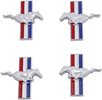 Picture of Emblem Horse Mustang Metal Sticker Set   - Silver