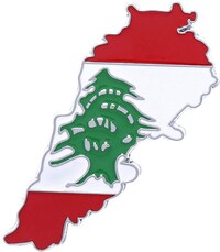 Picture of Emblem Lebanon Map Metal Sticker