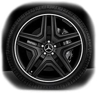 Picture of Mercedes-Benz Center Wheel Caps 4Pcs., Black