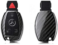 Picture of Original Carbon Fiber Key Fob Cover For Mercedes-Benz A Class B C E S G M V Class CLA CLS GLA GLC GLE GLK GL GLS SL SLK SLC Viano Metris Car Remote Key Case - Black
