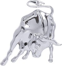 Picture of Emblem Bull Metal Sticker - Silver