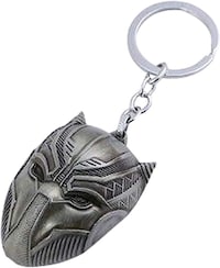 Picture of Keychain Black Panther Mask  Zinc Alloy Metal - Gray