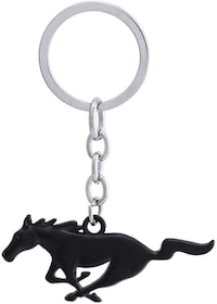 Picture of Keychain Mustang Horse   Zinc Alloy Metal - Black