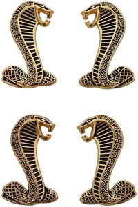 Picture of Emblem Mustang Cobra Metal Sticker - Gold