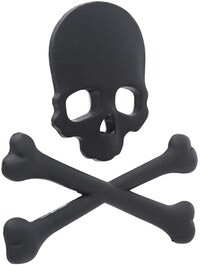 Picture of Emblem Sticker Skull With Bones - Black
