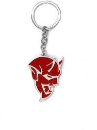 Picture of Keychain Dodge Demon Zinc Alloy Metal - Red