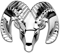 Picture of Emblem Ram Metal Sticker- Silver