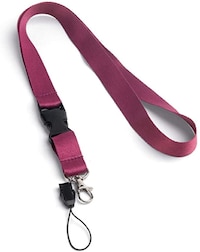Picture of 20Mm Maroon Polyester Lanyard X 12 Pieces