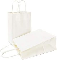 Picture of Azowa 12 Pcs White Kraft Paper Bags Party Supplies