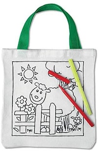 Picture of Cotton Tote Bag With 5 Colouring Pens