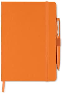 Picture of Orange Colour A5 Note Book With Pen