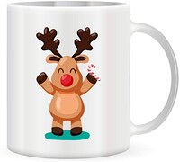 Picture of Christmas Reindeer Design Coffee Mug, 325ml