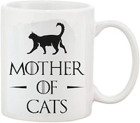 Picture of Mother of Cats Design Coffee Mug, 325 ml, White & Black