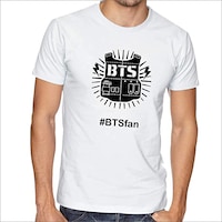 Picture of Bts White Round Neck T-Shirt For Unisex
