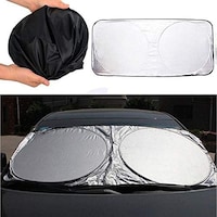 Picture of Nylon Car Sun Shade for Windshield, 150x70cm - Silver