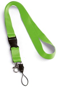 Picture of 20Mm Green Polyester Lanyard X 12 Pieces