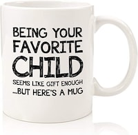 Picture of Being Your Favorite Child Design Coffee Mug, 325ml, Black & White