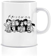 Picture of Friends Design Coffee Mug, 325ml, Black & White