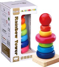 Picture of Al Ostoura Toys Rainbow Tower Educational Wooden Toy Lw0801