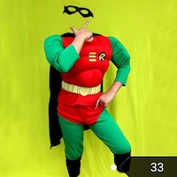Picture of Boys' Muscle Robin Superhero Fancy Costume Halloween Party Mask
