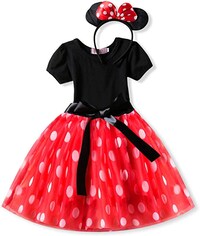 Picture of Minnie Costume Baby Girl Dress Mouse Ear Headband Polka Dot Dress
