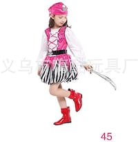 Picture of The 3 Piece Pirate Costume For Girls Is Suitable For Ages 3-10 Cosplay