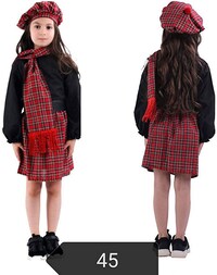 Picture of The 4-Piece British Cosplay Outfit For Girls Is Suitable For Ages 3-14