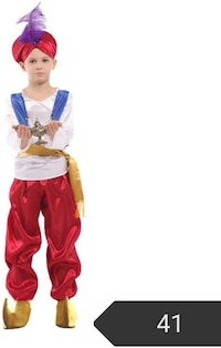 Picture of The Boy Aladdin Costume Is A 5-Piece Costume For Ages 3-8 Cosplay