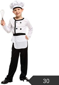 Picture of The Chef Boys Costume 4-Piece Set Is Suitable For Ages 3-10 Cosplay