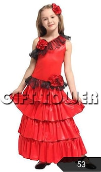 Picture of The Two-Piece Spanish Flamenco Cosplay Costume For Girls