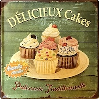 Picture of Delicieux Cakes Dubai Metal Plate Vintage Tin Sign