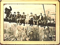 Picture of Celebrities Sitting In The Bridge Metal Plate Tin Sign