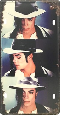 Picture of Michael Jackson In 3 Different Positions Metal Plate Tin Sign