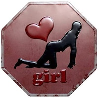 Picture of Girl Vintage Irregular Tin Signs Plate