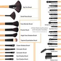 Picture of 24Pcs Professional Make Up Brushes Eyeshadow Powder Brush Set Cosmetic